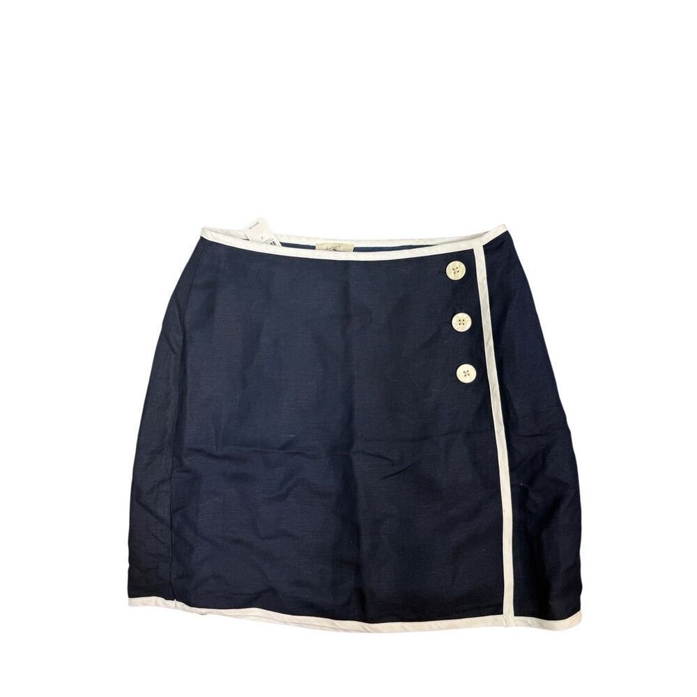 NWT LOFT Navy and White Nautical Skirt- Size 6